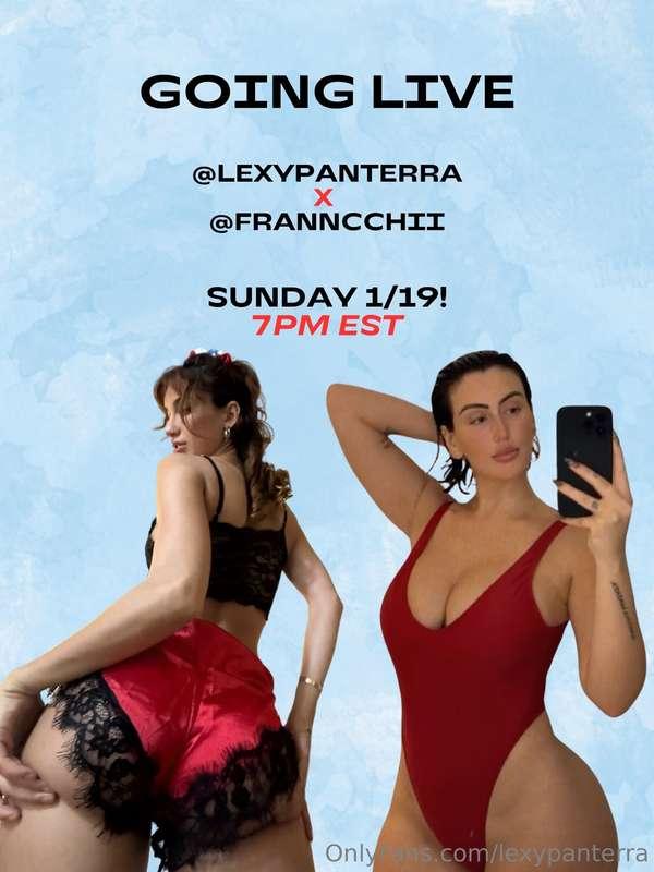 mark your calendars 🗓️i’m going LIVE with @franncchii this S..