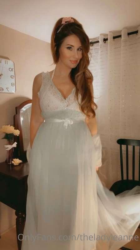 Here's me, dressed up like your future bride… What do you th..