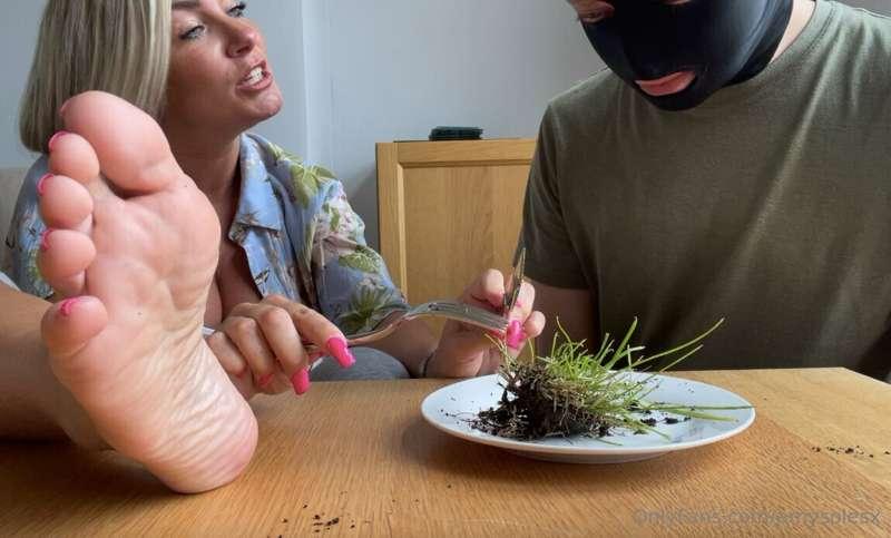 "You'll Eat Anything for My Feet" 
Full clip in your message..