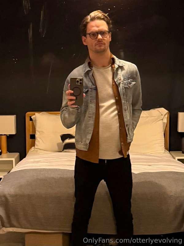 Heading out in clothes that definitely still fit. 