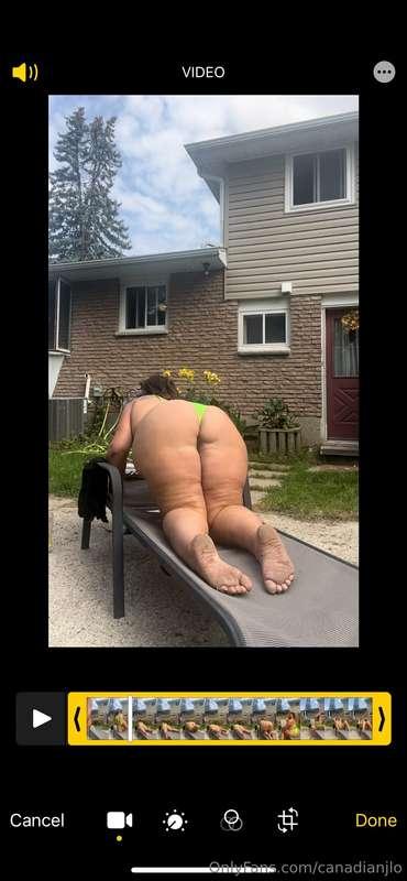 Taking advantage of todays warm weather and new bikini