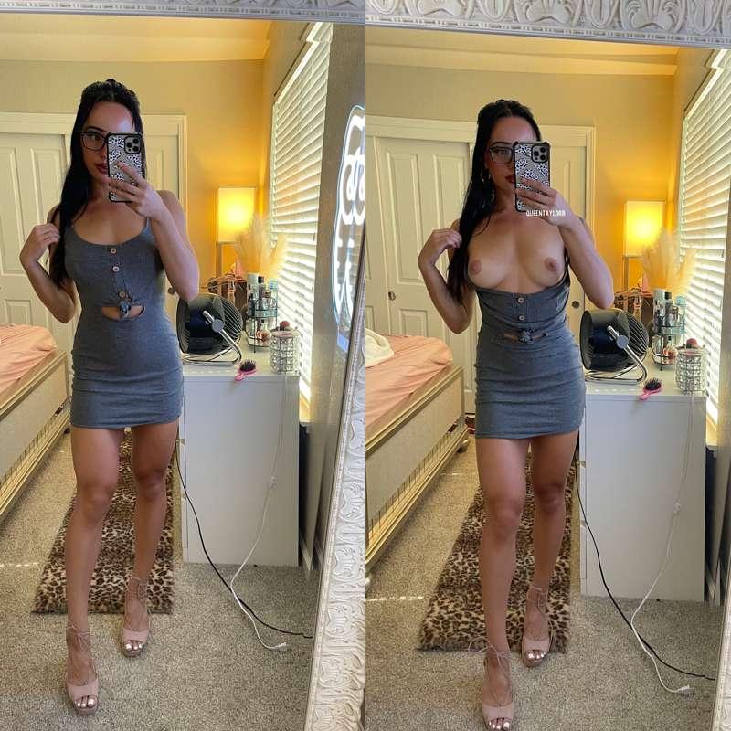 My dress on and off 👅