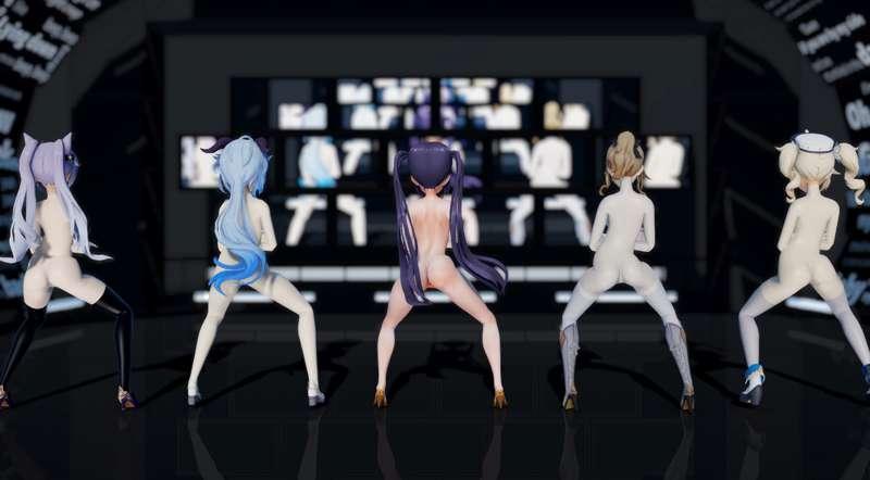 4K UHD 【MMD R-18】 Bla Bla Bla - Genshin Impact | Mona, Keqing, Ganyu, Jean, Barbara