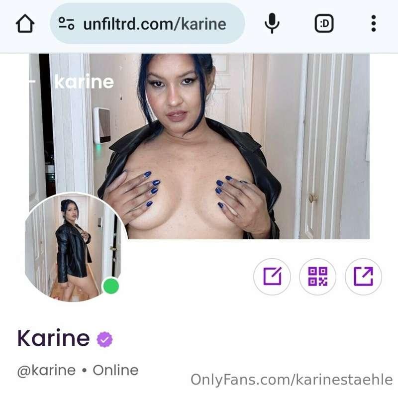 Folllow me unfiltered on my unfiltrd.com/karine  what is not..