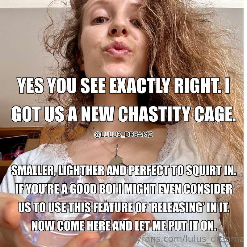A smaller, lighter and easier chastity cage to squirt into f..