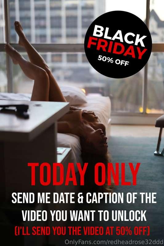 TODAY ONLY - BLACK FRIDAYSend me Date & Caption of the video..