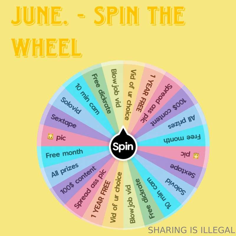 ☀️SPIN THE WHEEL JUNE EDITION☀️ 

1 spin 12$
2 spins 20$
3 s..