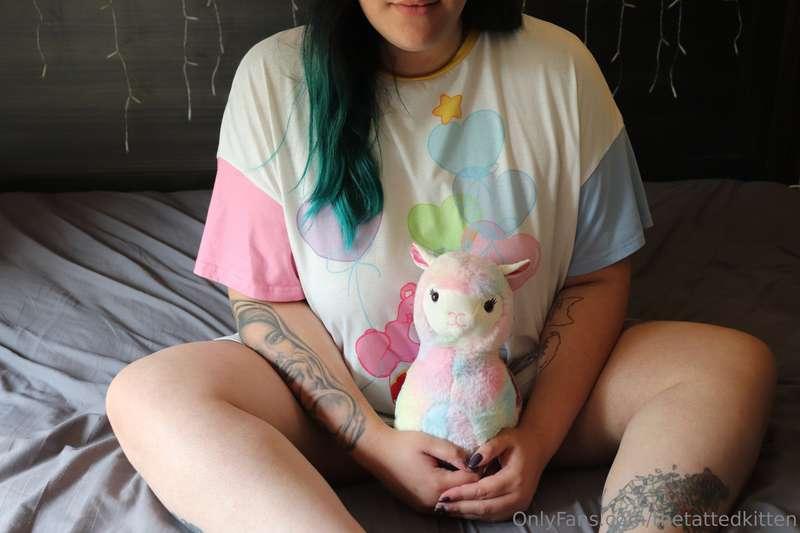 Just a girl and her llama
