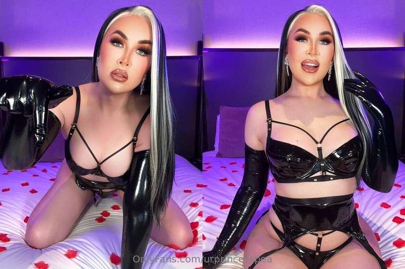 She's got 8 INCHES of TRANS COCK that guys can't get enough ..