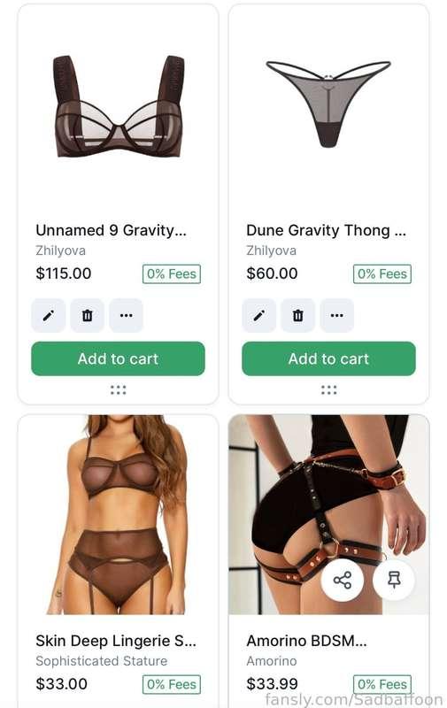 buy any of this lingerie off of my wishlist to receive a custom photo set of me wearing it!! 😋 dm me to let me know if you purchase something!! https://throne.com/sadbaffoon