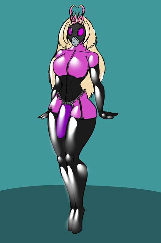 gasmask drone and an edgetoy commission