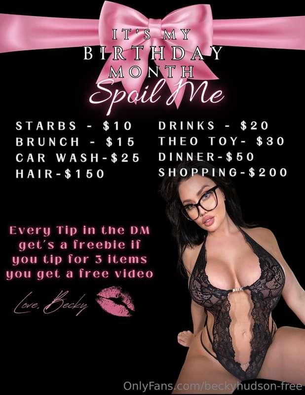 If you spoil me I'll spoil you back 💋 all the things you can..