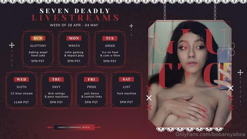 First day of Seven Deadly livestreamsss! 😈 I'm live right no..