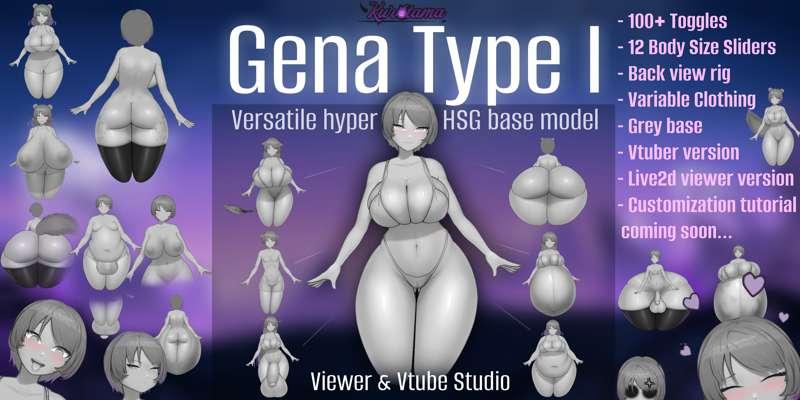 Aye it's finaly here! Gena Type I - A versatile hyper live2d model base!