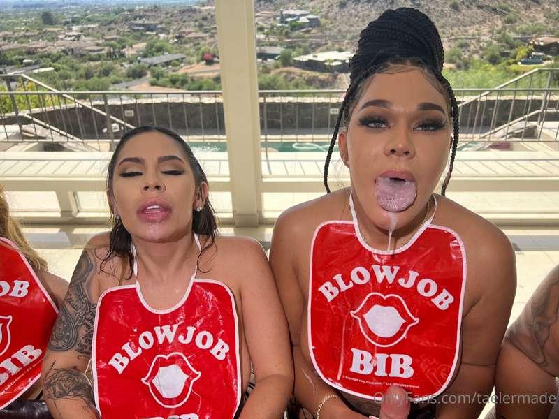 # Who doesn't like a messy blow job! @blahgigi @iamsaragold