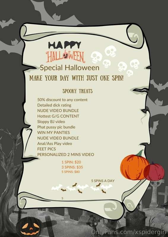 👻👻 HALLOWEEN SPECIAL TREATS 👻👻

👻 SPICE UP YOUR NIGHT WITH A..