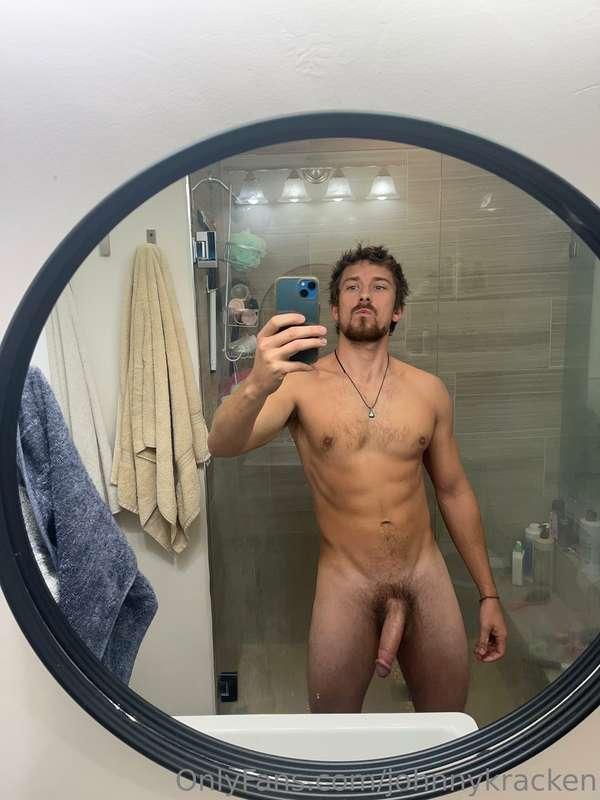 Feeling full today… might just relax and play with my cock f..