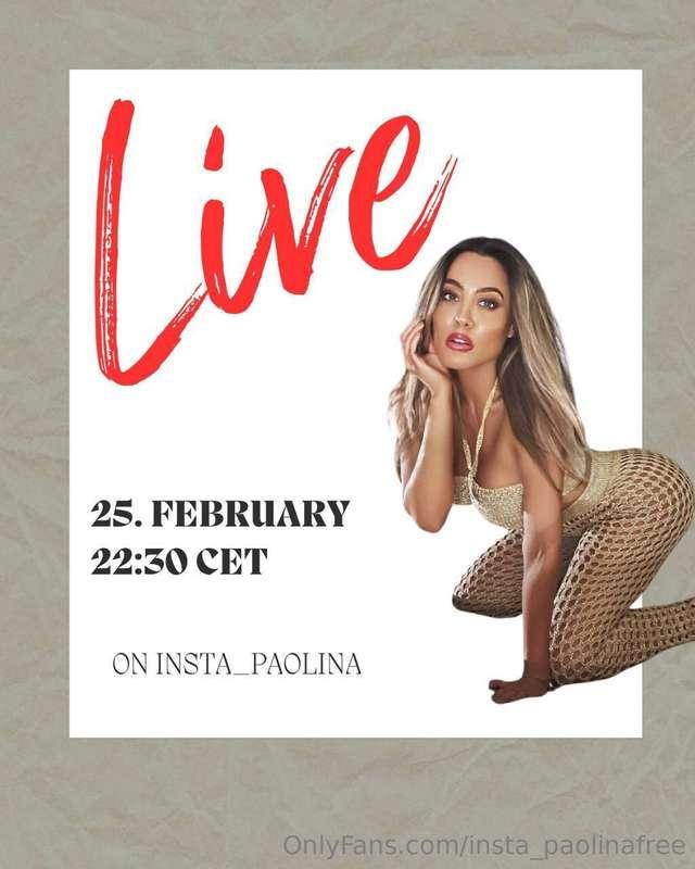 Domani sera visto il successo delle ultime live Ore 22.30 nu..