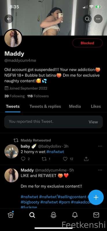 Y’all!  Go Report @ MaddyCum4Me for impersonating/catfishing..