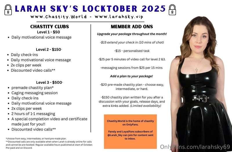 Are you ready for locktober? Join my @chastity.world page to..
