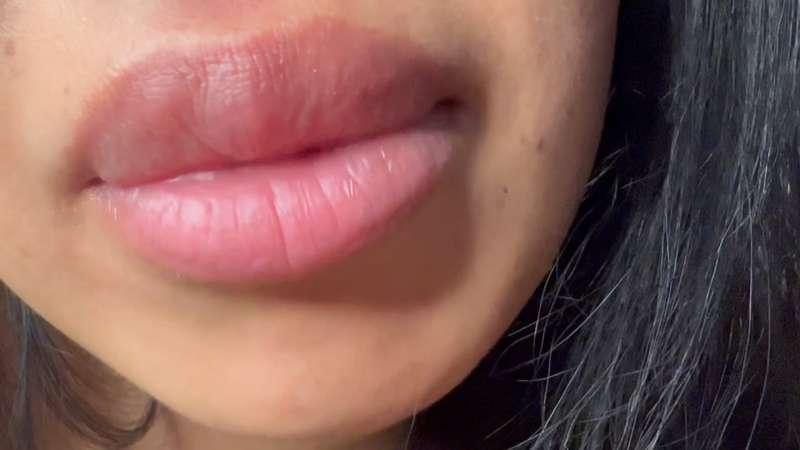 Can you feel the wet tongue of giantess on your tiny body? 