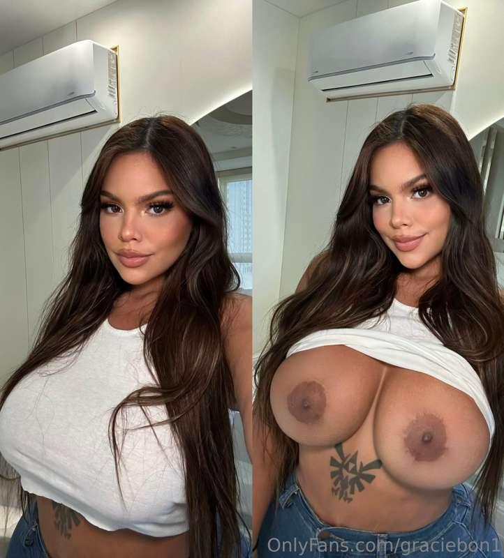 where would u cum? in my face or in my tits?😋