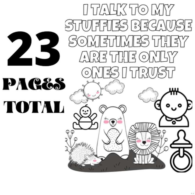 ABDL LITTLESPACE Age Regression Positive Affirmations Adult Coloring Book Printable Activity For CGl, ABDL, MDlb, MDlg - Digital Download
