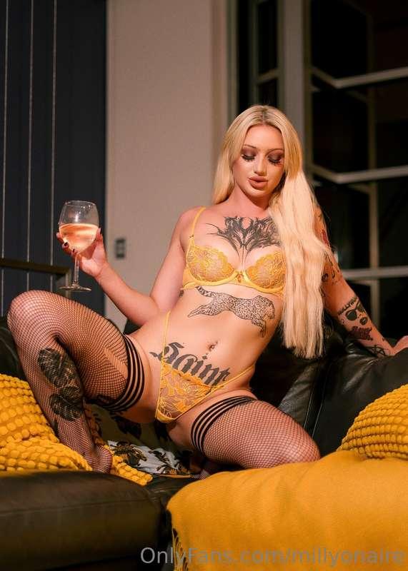 The stomach tattoo says it all 😇