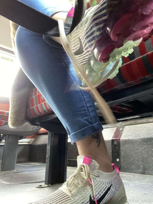 Teasing you on the bus again 🥵😉🔥
