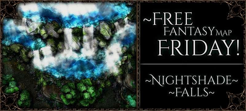 {Free Fantasy Map Friday: Nightshade Falls!} 40x40