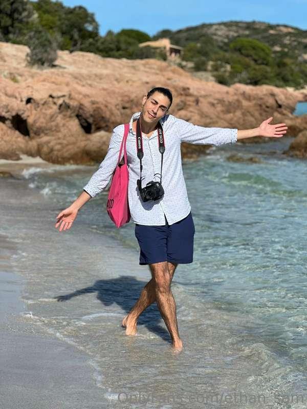 Ethan being a fairy on the beach and snapping naughty pics o..