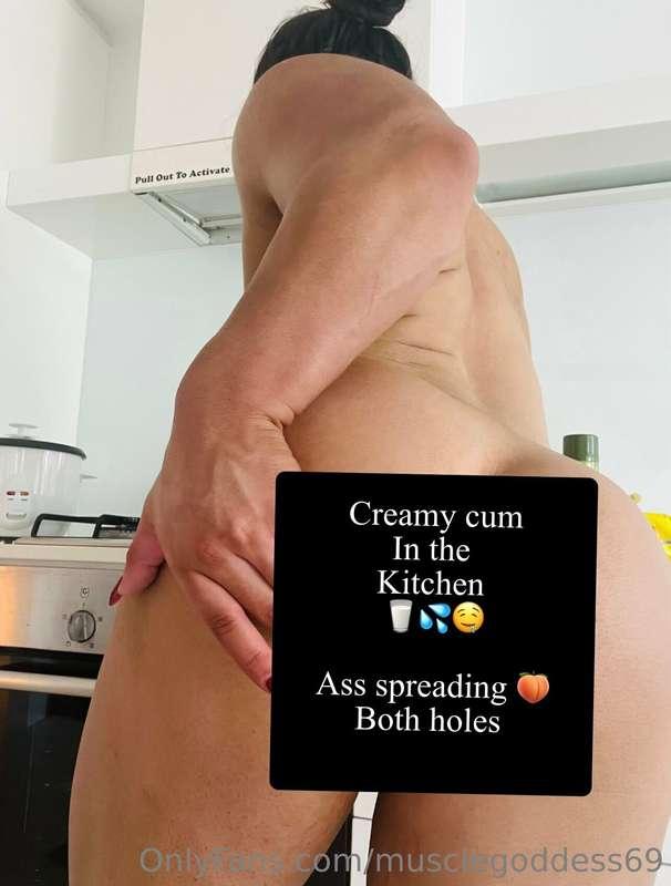 Cum filled pussy in the kitchen 🥛💦 TIP $20 for the full phot..