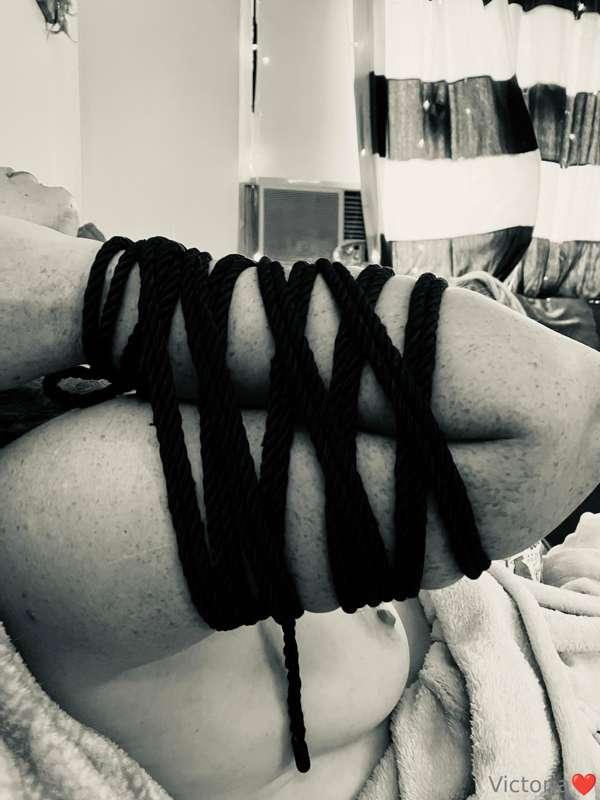 Beautiful tie to keep me from misbehaving 😈