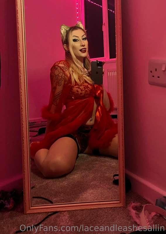 A pretty red kitty, all wrapped in a bow. Will you unwrap he..