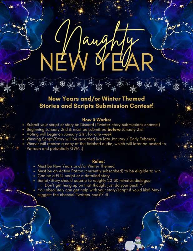 Naughty New Years and Winter Stories and Scripts Submission Contest [All Tiers May Enter] [Starting Now!] [Make Submissions and Vote on Discord] [Open Until January 21st - Then Voting Begins!] 
