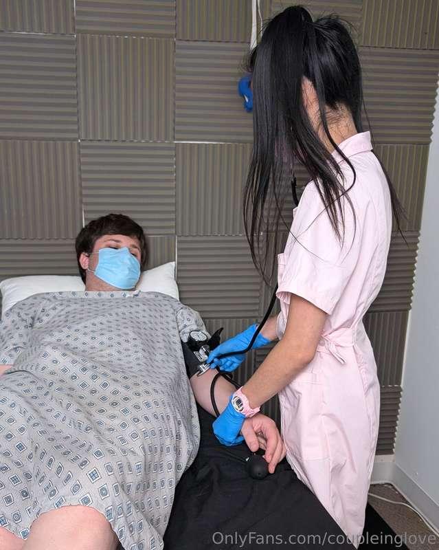Just going to check his vitals and then get started 😘
