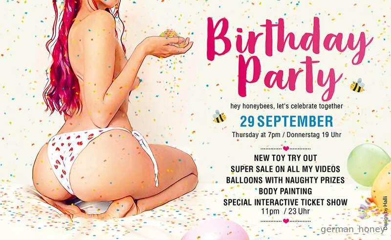 You are all invited to my Birthday Party, today on Chaturbat..