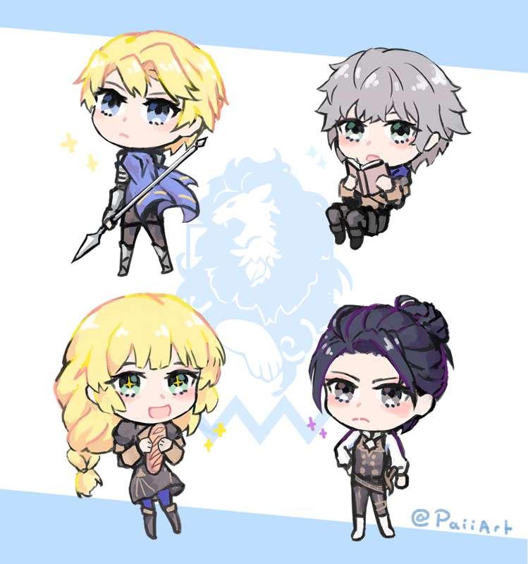 3 Houses Chibis