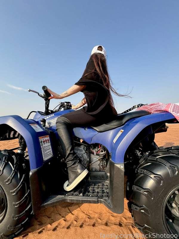 hello hello!! today i was in desert 0.o it was unusual experience for me but i like it! &gt;&lt;~ i rode a quad bike on safari also they suggested ride camels there, but i refused poor animals looked very tired and exhausted i don’t wanna be a part of animal exploitation :c otherwise everything was great it was lovely day (*ᴗ͈ˬᴗ͈)ꕤ*.ﾟ
