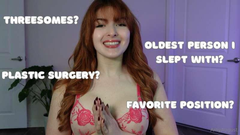 NAUGHTY Q&A - I wanted to answer your most burning NSFW ques..