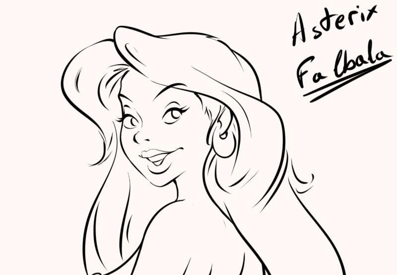 Falbala sketch (Asterix)