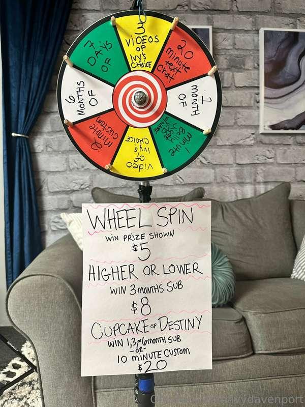 Prize wheel and games are all set for tonight!!
