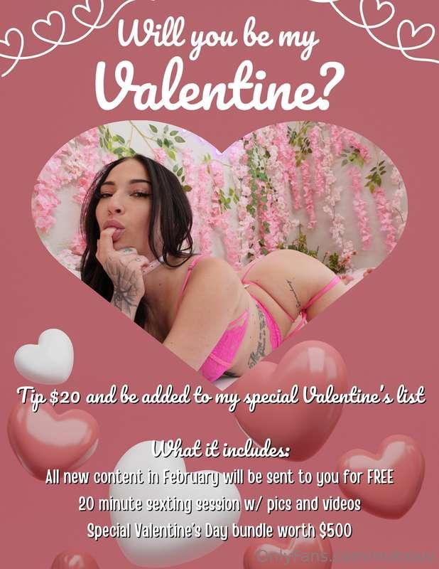 Be my Valentine? 🌹Tip $20 to be added 🩷