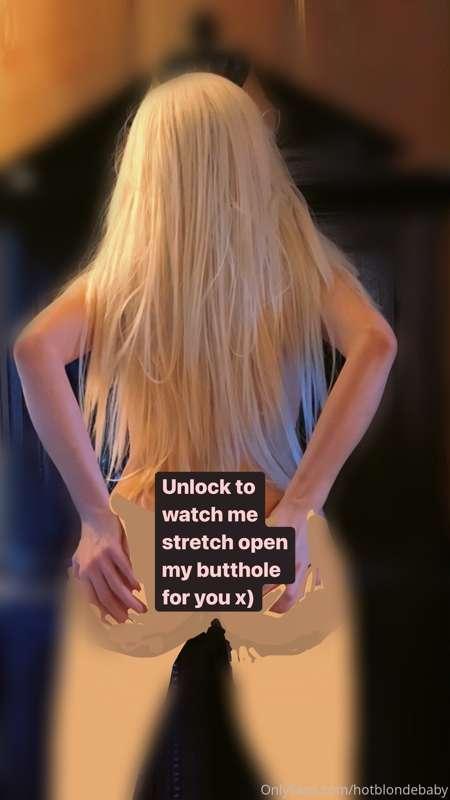 You wanna see my tight clean little Barbie asshole stretched..