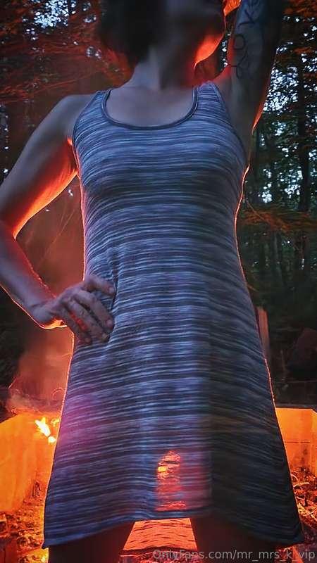 We had a sexy time by the fire last night. We wish we had be..