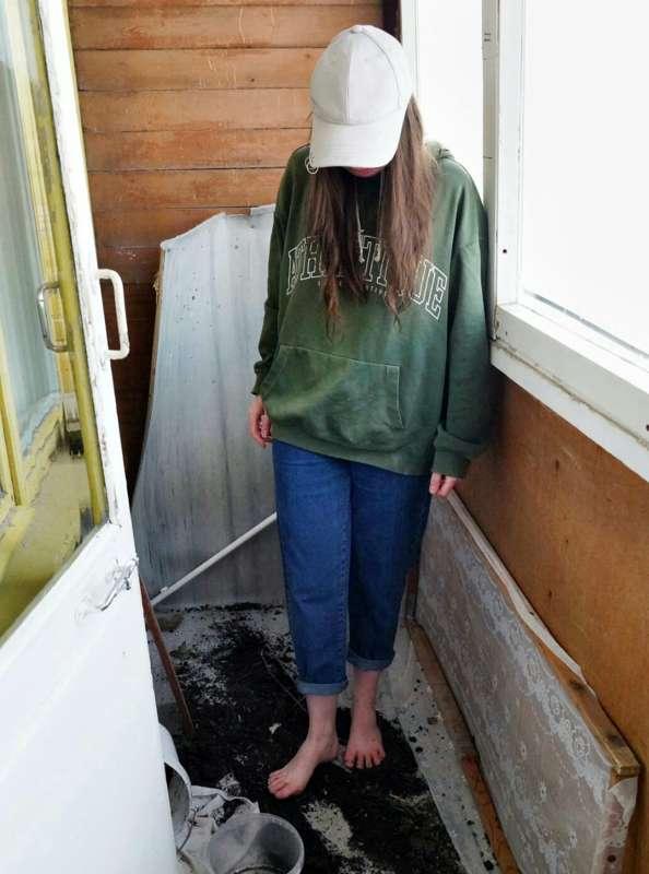 Model in Abandoned Apartment