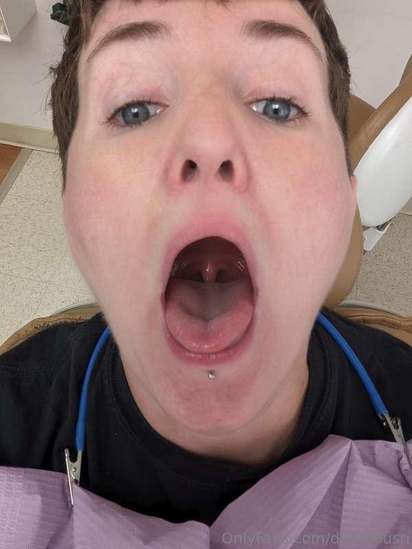 So I'm at the dentist this morning for biannual teeth cleani..