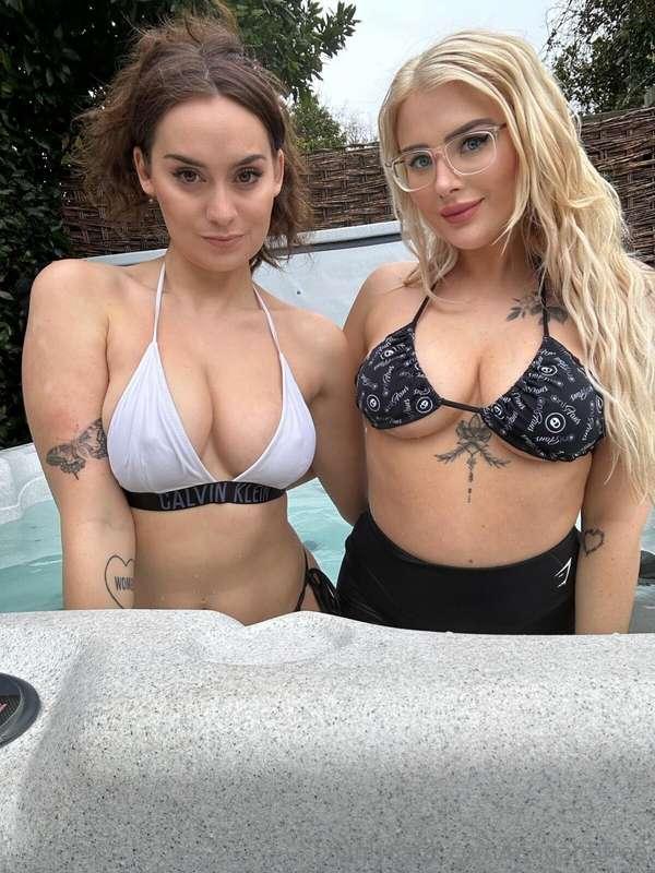 Life is better when you’re soaking in a hot tub with a prett..