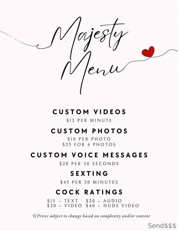 👑My Majesty Menu! 👑Fill out my form to make your fantasy a r..