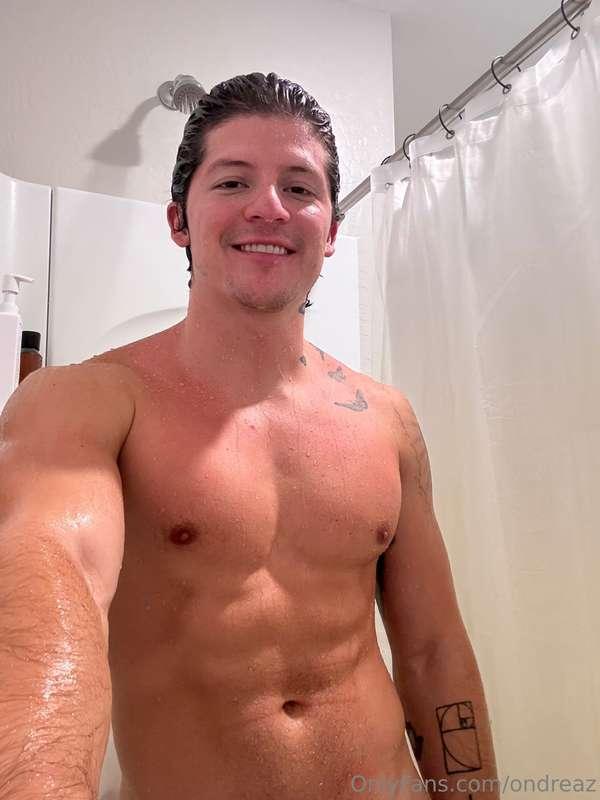 Happy because I’m about to bust a huge load in this shower, ..